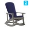 Flash Furniture Gray Adirondack Rockers - Blue Cushions, 2PK 2-JJ-C14705-CSNBL-GY-GG - alternate 7